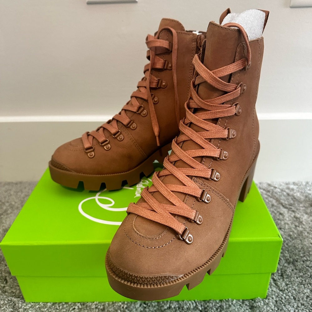 Sam Edelman Suede Brown Hiking boots NWT Sz 7